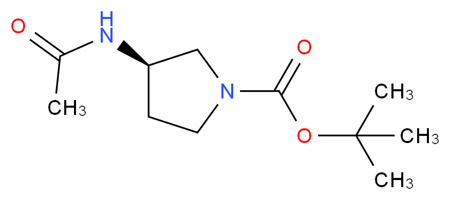 tert-butyl (3R)-3-acetamidopyrrolidine-1-carboxylate_分子结构_CAS_550371-67-0