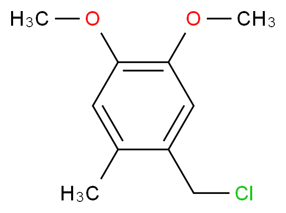 1-(chloromethyl)-4,5-dimethoxy-2-methylbenzene_分子结构_CAS_7537-05-5)