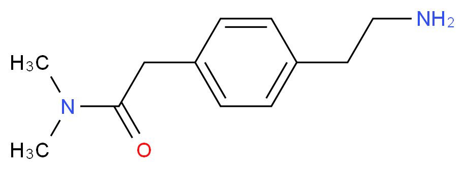 2-[4-(2-AMINO-ETHYL)-PHENYL]-N,N-DIMETHYL-ACETAMIDE_分子结构_CAS_124499-22-5)