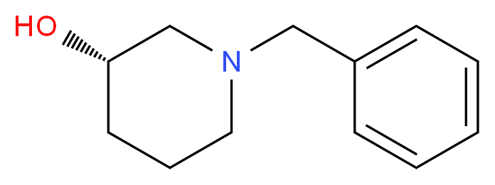 (S)-1-苄基-3-羟基哌啶_分子结构_CAS_91599-79-0)