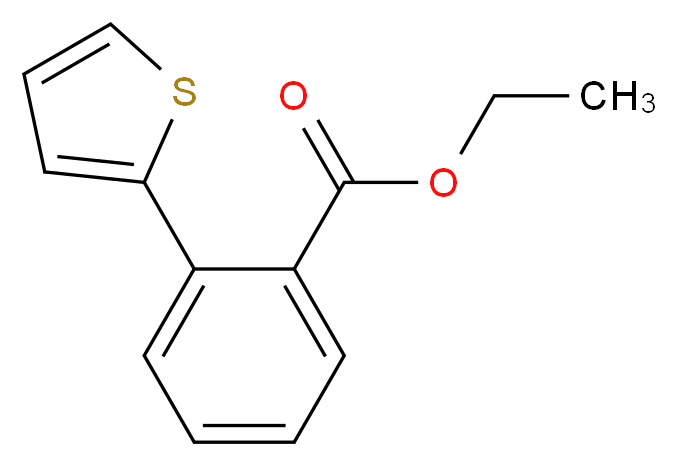 ethyl 2-(thiophen-2-yl)benzoate_分子结构_CAS_6072-48-6