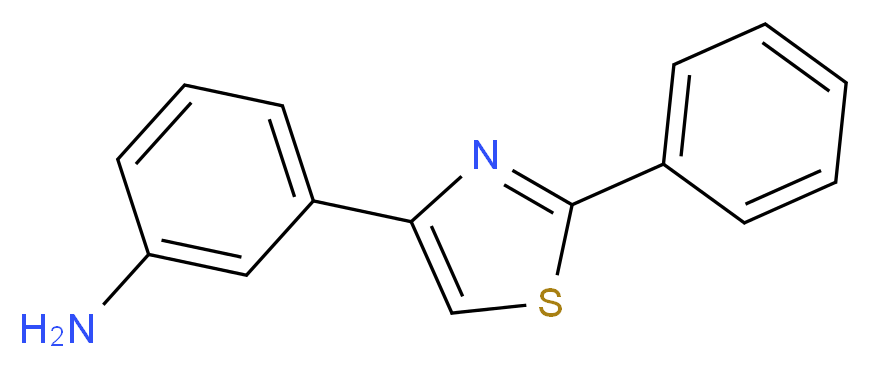 3-(2-phenyl-1,3-thiazol-4-yl)aniline_分子结构_CAS_134812-32-1