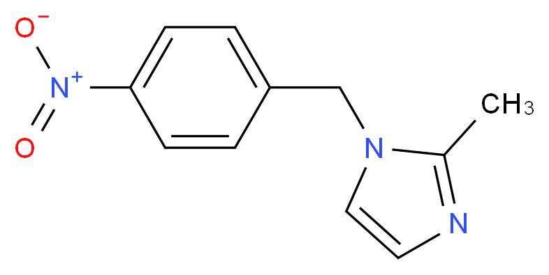 2-methyl-1-[(4-nitrophenyl)methyl]-1H-imidazole_分子结构_CAS_56643-86-8