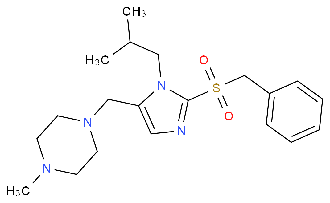 1-{[2-(benzylsulfonyl)-1-isobutyl-1H-imidazol-5-yl]methyl}-4-methylpiperazine_分子结构_CAS_)