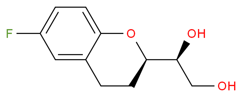 (1'S,2R)-2-(1',2'-Dihydroxyethyl)-6-fluorochromane_分子结构_CAS_303176-43-4)