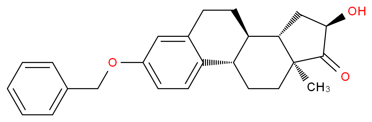 (1S,10R,11S,13R,15S)-5-(benzyloxy)-13-hydroxy-15-methyltetracyclo[8.7.0.0<sup>2</sup>,<sup>7</sup>.0<sup>1</sup><sup>1</sup>,<sup>1</sup><sup>5</sup>]heptadeca-2,4,6-trien-14-one_分子结构_CAS_14982-20-8