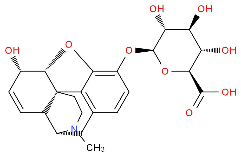 (2S,3S,4S,5R,6S)-3,4,5-trihydroxy-6-{[(1S,5R,13R,14S)-14-hydroxy-4-methyl-12-oxa-4-azapentacyclo[9.6.1.0<sup>1</sup>,<sup>1</sup><sup>3</sup>.0<sup>5</sup>,<sup>1</sup><sup>7</sup>.0<sup>7</sup>,<sup>1</sup><sup>8</sup>]octadeca-7(18),8,10,15-tetraen-10-yl]oxy}oxane-2-carboxylic acid_分子结构_CAS_20290-09-9