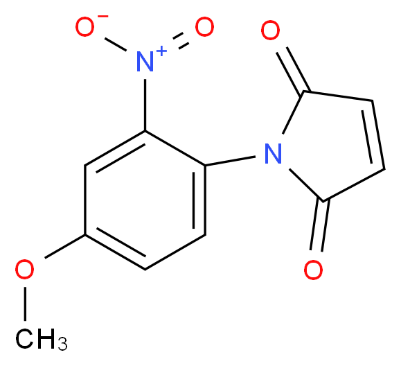 1-(4-Methoxy-2-nitro-phenyl)-pyrrole-2,5-dione_分子结构_CAS_)