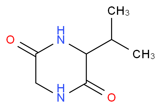 3-(propan-2-yl)piperazine-2,5-dione_分子结构_CAS_14771-77-8