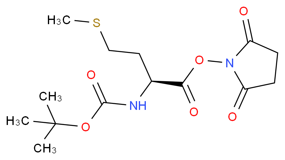 2,5-dioxopyrrolidin-1-yl (2S)-2-{[(tert-butoxy)carbonyl]amino}-4-(methylsulfanyl)butanoate_分子结构_CAS_3845-64-5