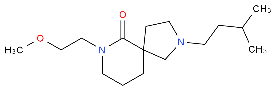 7-(2-methoxyethyl)-2-(3-methylbutyl)-2,7-diazaspiro[4.5]decan-6-one_分子结构_CAS_)
