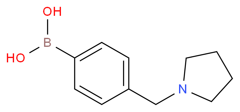 {4-[(pyrrolidin-1-yl)methyl]phenyl}boronic acid_分子结构_CAS_1036991-20-4