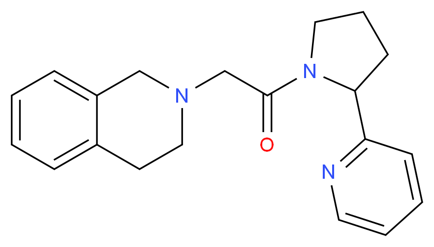 2-[2-oxo-2-(2-pyridin-2-ylpyrrolidin-1-yl)ethyl]-1,2,3,4-tetrahydroisoquinoline_分子结构_CAS_)