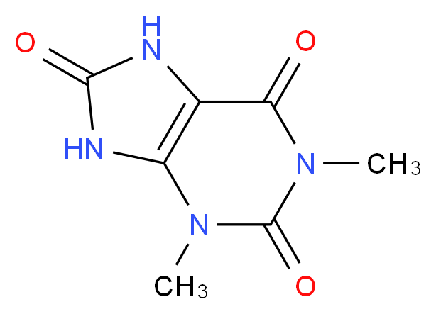 1,3-dimethyl-2,3,6,7,8,9-hexahydro-1H-purine-2,6,8-trione_分子结构_CAS_944-73-0