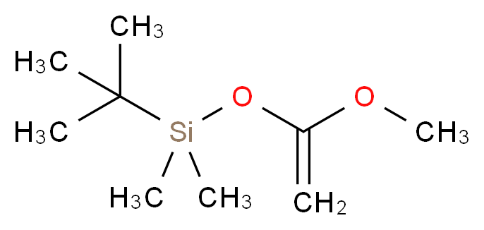 1-(叔丁基二甲基硅氧基)-1-甲氧基乙烯_分子结构_CAS_77086-38-5)