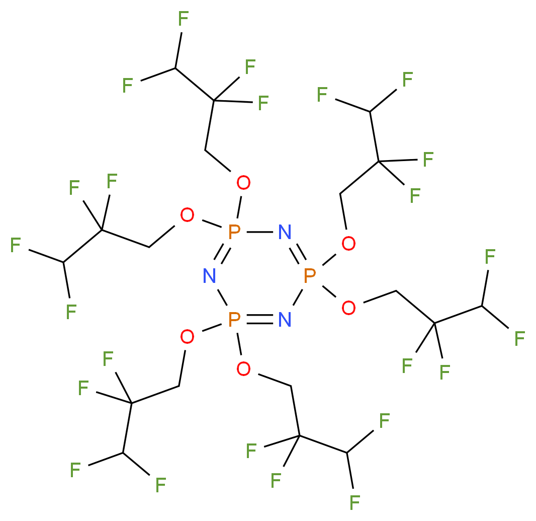 hexakis(2,2,3,3-tetrafluoropropoxy)-1,3,5,2$l^{5},4$l^{5},6$l^{5}-triazatriphosphinine_分子结构_CAS_58943-98-9