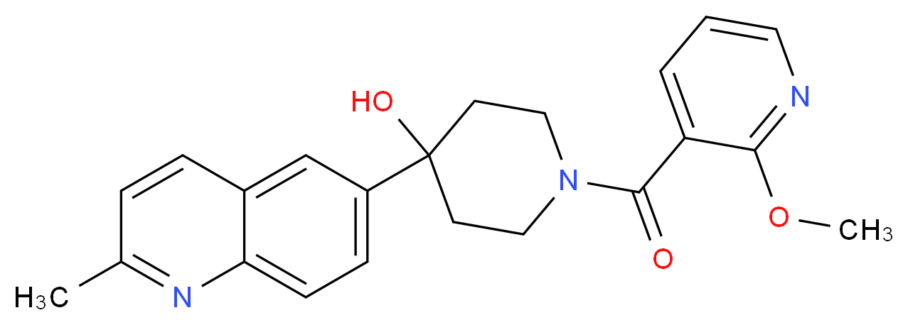 1-[(2-methoxypyridin-3-yl)carbonyl]-4-(2-methylquinolin-6-yl)piperidin-4-ol_分子结构_CAS_)