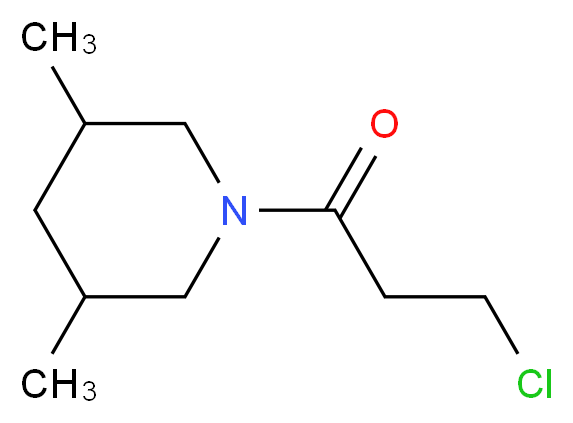 1-(3-Chloropropanoyl)-3,5-dimethylpiperidine_分子结构_CAS_349097-99-0)