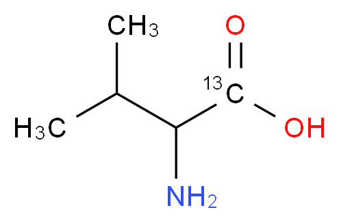 2-amino-3-methyl(1-<sup>1</sup><sup>3</sup>C)butanoic acid_分子结构_CAS_152840-81-8