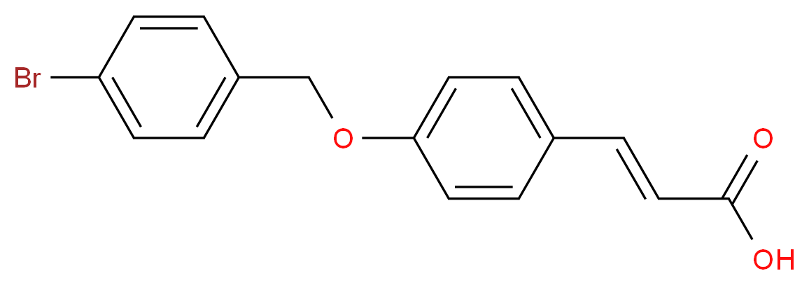 3-{4-[(4-Bromobenzyl)oxy]phenyl}acrylic acid_分子结构_CAS_385383-36-8)