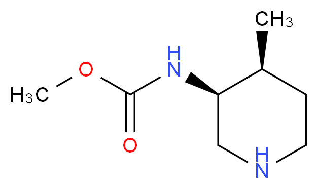 (cis)-Methyl N-4-methylpiperidin-3-yl]carbamate_分子结构_CAS_)