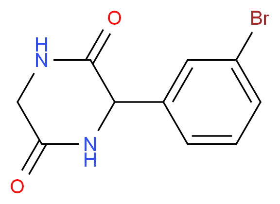 3-(3-BROMOPHENYL)PIPERAZINE-2,5-DIONE_分子结构_CAS_)