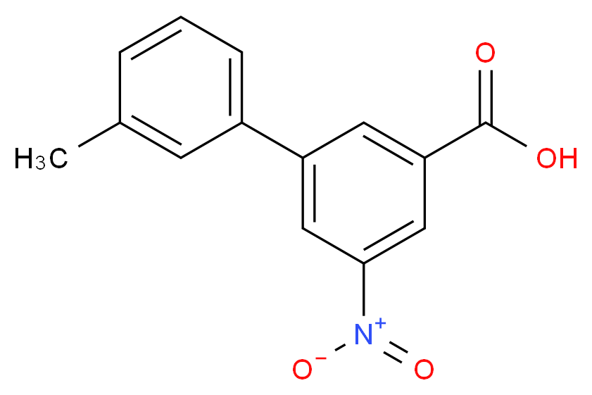 3'-Methyl-5-nitro-[1,1'-biphenyl]-3-carboxylic acid_分子结构_CAS_1261953-03-0)