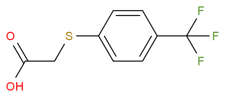 2-{[4-(trifluoromethyl)phenyl]sulfanyl}acetic acid_分子结构_CAS_102582-93-4