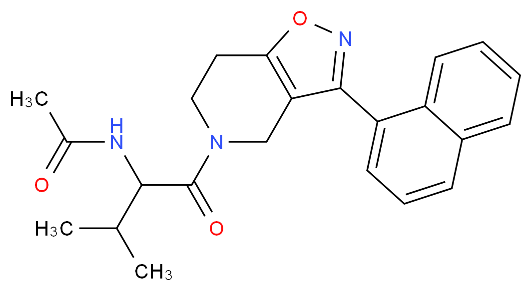 N-(2-methyl-1-{[3-(1-naphthyl)-6,7-dihydroisoxazolo[4,5-c]pyridin-5(4H)-yl]carbonyl}propyl)acetamide_分子结构_CAS_)
