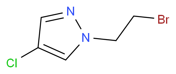 1-(2-bromoethyl)-4-chloro-1H-pyrazole_分子结构_CAS_1011801-59-4