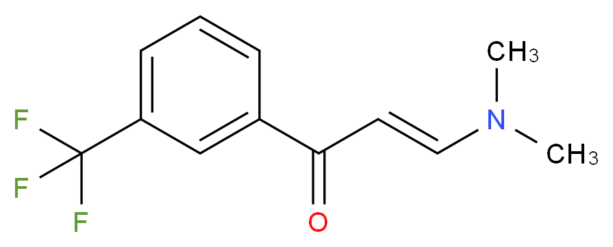 (2E)-3-(dimethylamino)-1-[3-(trifluoromethyl)phenyl]prop-2-en-1-one_分子结构_CAS_72851-19-5