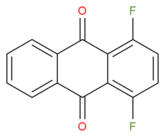 1,4-difluoro-9,10-dihydroanthracene-9,10-dione_分子结构_CAS_28736-42-7