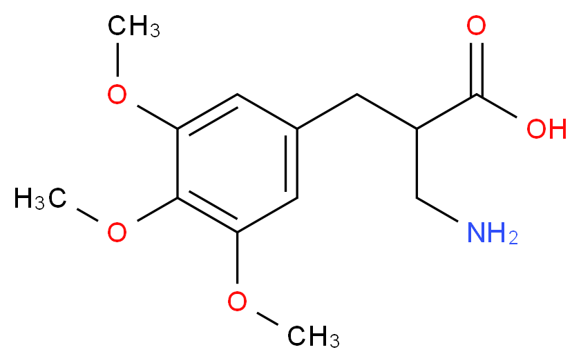 3-amino-2-[(3,4,5-trimethoxyphenyl)methyl]propanoic acid_分子结构_CAS_910444-12-1