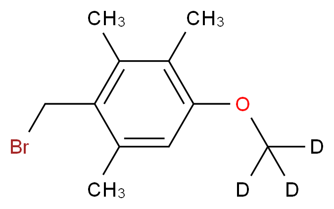 2-(bromomethyl)-5-(<sup>2</sup>H<sub>3</sub>)methoxy-1,3,4-trimethylbenzene_分子结构_CAS_1189693-80-8