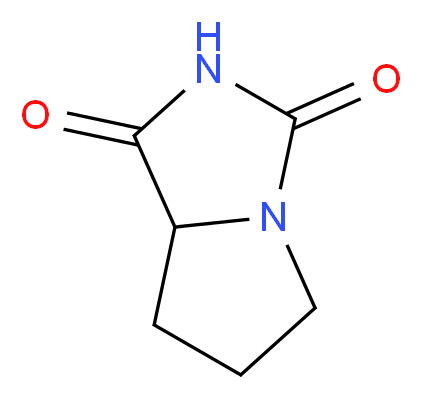 hexahydro-1H-pyrrolo[1,2-c]imidazolidine-1,3-dione_分子结构_CAS_5768-79-6