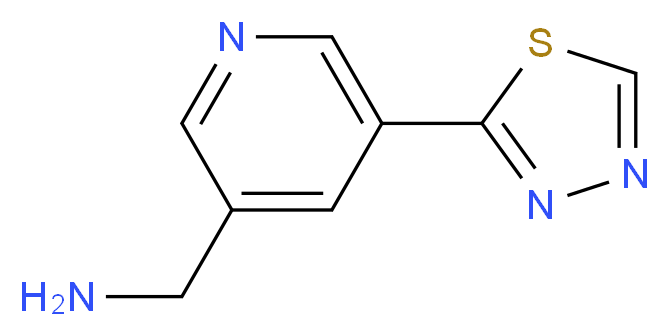 [5-(1,3,4-thiadiazol-2-yl)pyridin-3-yl]methanamine_分子结构_CAS_1346687-65-7