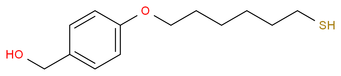 4-(6-巯基己氧基)苄醇_分子结构_CAS_912617-71-1)