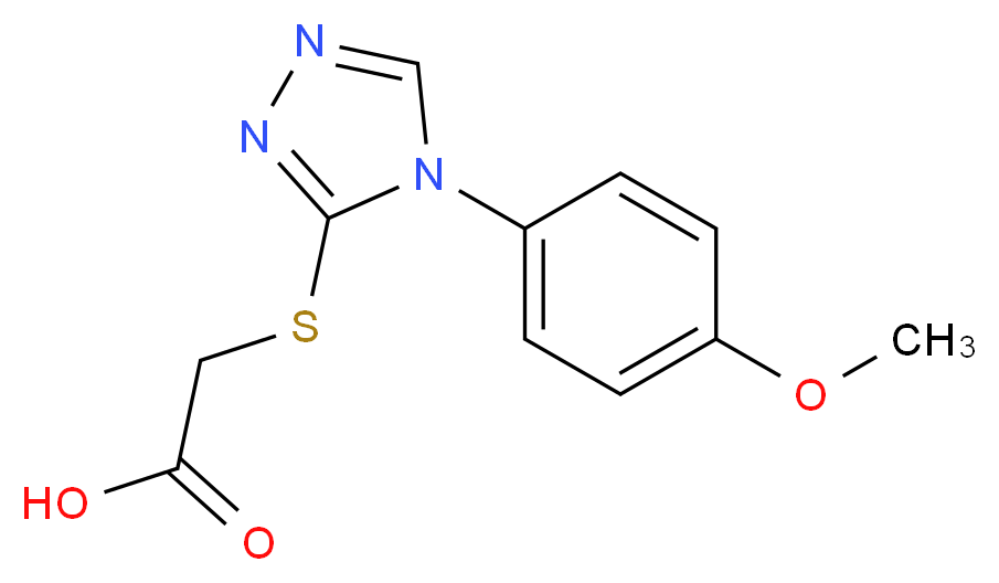 {[4-(4-methoxyphenyl)-4H-1,2,4-triazol-3-yl]thio}acetic acid_分子结构_CAS_66297-67-4)