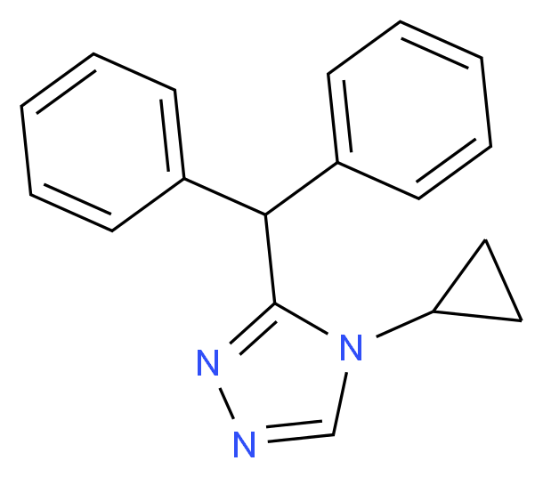 4-cyclopropyl-3-(diphenylmethyl)-4H-1,2,4-triazole_分子结构_CAS_)
