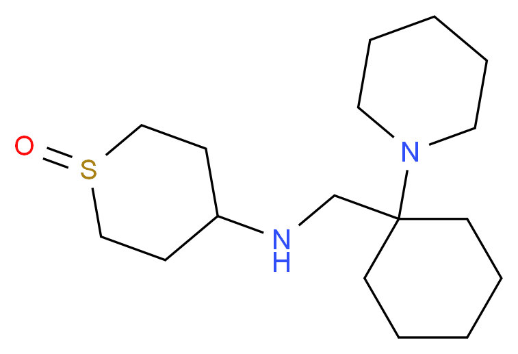 (1-oxidotetrahydro-2H-thiopyran-4-yl)[(1-piperidin-1-ylcyclohexyl)methyl]amine_分子结构_CAS_)