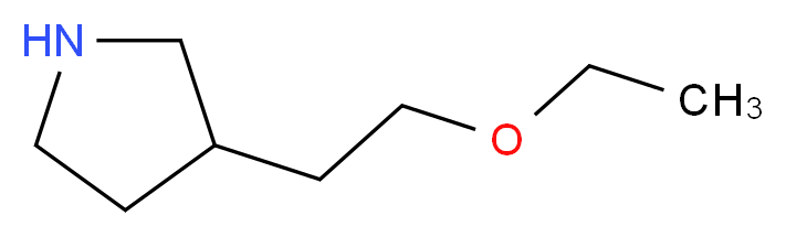 3-(2-Ethoxyethyl)pyrrolidine_分子结构_CAS_)
