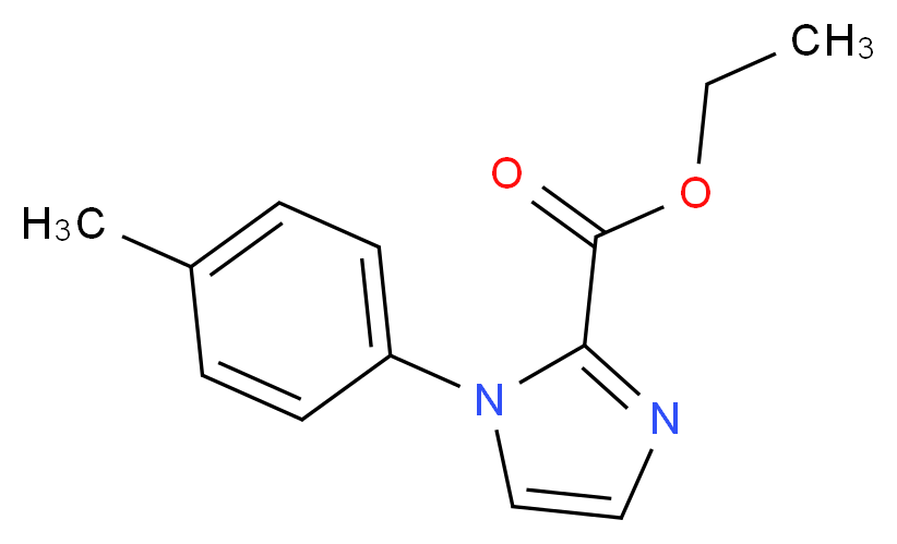ethyl 1-(4-methylphenyl)-1H-imidazole-2-carboxylate_分子结构_CAS_)