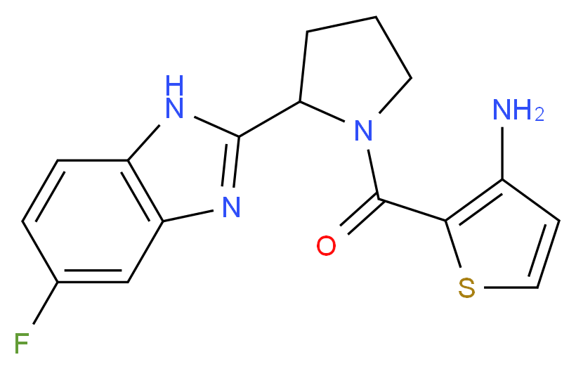 (2-{[2-(5-fluoro-1H-benzimidazol-2-yl)-1-pyrrolidinyl]carbonyl}-3-thienyl)amine_分子结构_CAS_)