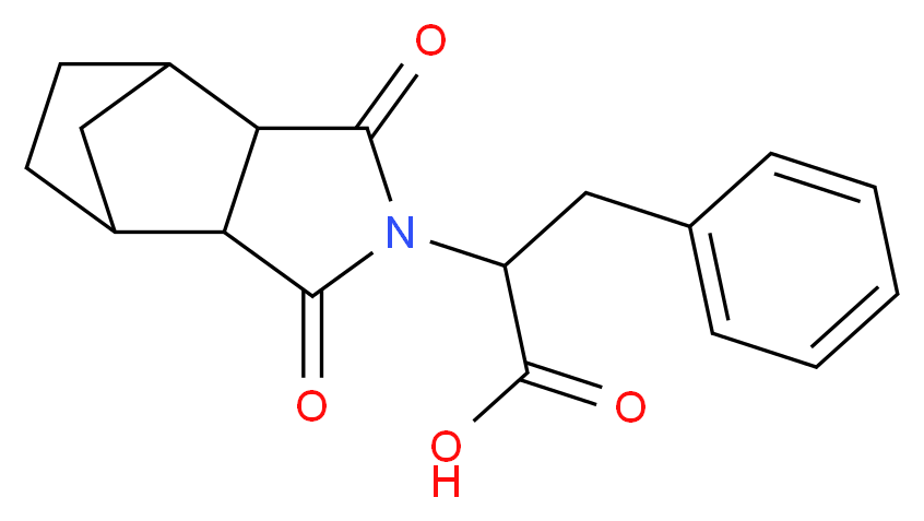 2-(1,3-Dioxooctahydro-2H-4,7-methanoisoindol-2-yl)-3-phenylpropanoic acid_分子结构_CAS_)