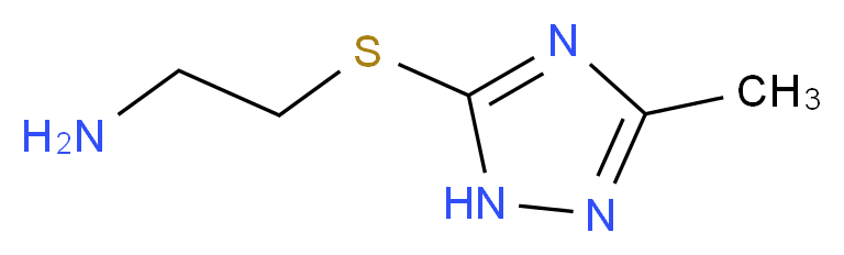 2-(5-Methyl-2H-[1,2,4]triazol-3-ylsulfanyl)-ethylamine_分子结构_CAS_)