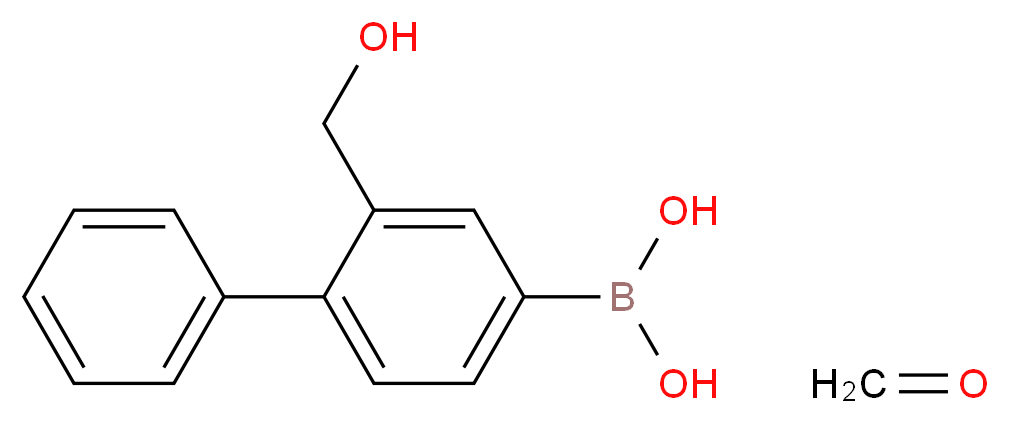 [3-(hydroxymethyl)-4-phenylphenyl]boronic acid; formaldehyde_分子结构_CAS_243990-53-6