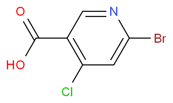 6-bromo-4-chloropyridine-3-carboxylic acid_分子结构_CAS_1060808-92-5