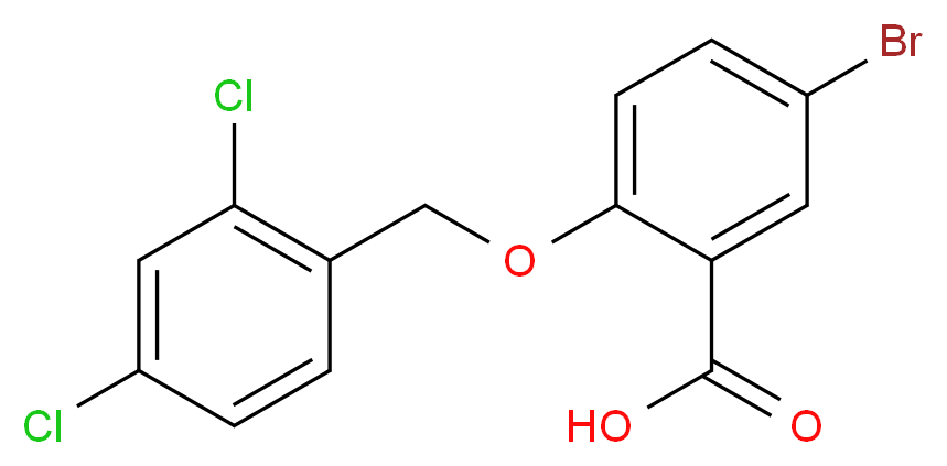 5-Bromo-2-[(2,4-dichlorobenzyl)oxy]benzoic acid_分子结构_CAS_)