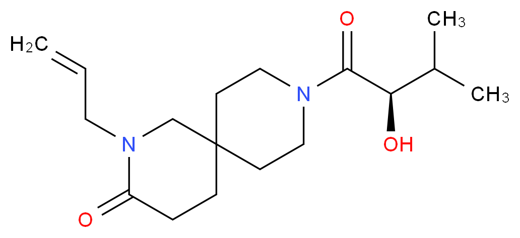 2-allyl-9-[(2R)-2-hydroxy-3-methylbutanoyl]-2,9-diazaspiro[5.5]undecan-3-one_分子结构_CAS_)