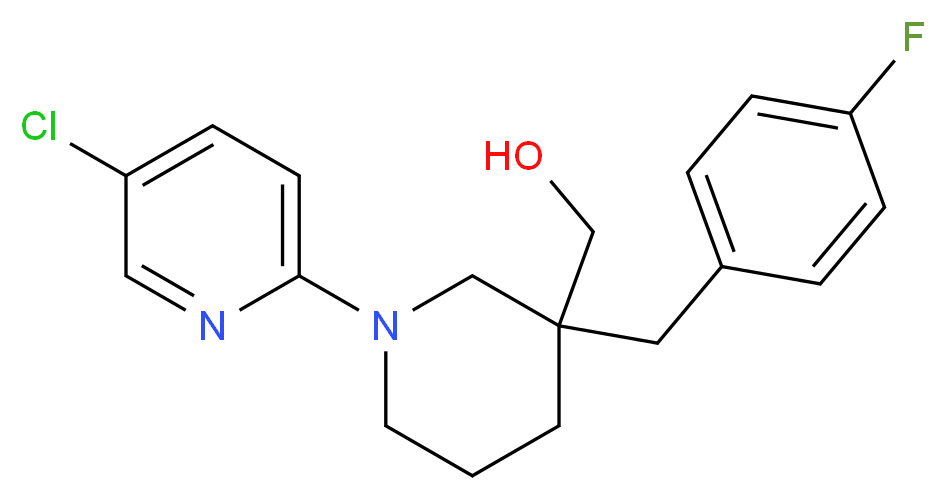 [1-(5-chloropyridin-2-yl)-3-(4-fluorobenzyl)piperidin-3-yl]methanol_分子结构_CAS_)